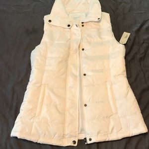 Arizona Jean Co New White Quilted Puffer Vest M